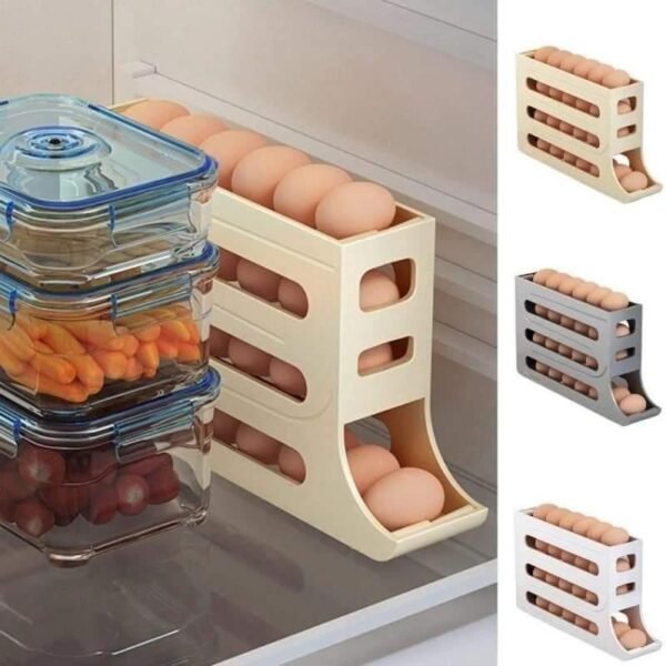4-Layer Egg Storage Box Organizer - Image 4