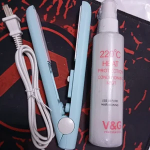 Mini hair straightener + hit protection jail