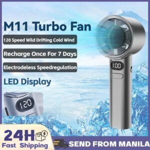 PREMIUM QUALITY M11 120 TOP SPEED MINI HAND FAN OR TURBO FAN WITH TYPE C CHARGING